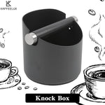 Load image into Gallery viewer, Italian Espresso Tapping Box, Stainless Steel Coffee Grinding Tapping Box, With Detachable Tapping Rod And Anti Slip Rubber Base (Black-S)