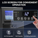 Load image into Gallery viewer, High-Efficiency Commercial Ice Maker: 100 lbs Daily Production, Stainless Steel Under Counter Ice Machine, 25 lbs Ice Storage Capacity, Dual Water Inlet, for Home Commercial Use