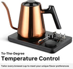 Load image into Gallery viewer, DJ Electric Gooseneck Kettle for Pour Over Coffee &amp; Tea - Water Boiler - Turntable Design - Quick Heating &amp; Temperature Control - Copper