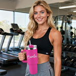 Load image into Gallery viewer, Ships Next Day,Birth Flower 40 Oz Tumbler with Handle and Straw, Personalized Tumbler with Name Insulated Cup Reusable Stainless Steel Water Bottle Travel Mug Christmas Birthday Gifts for Women