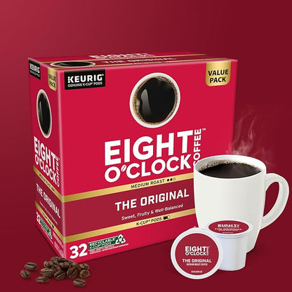 Eight O'Clock Coffee The Original, Keurig Single Serve K-Cup Pods, Medium Roast, 32 Count