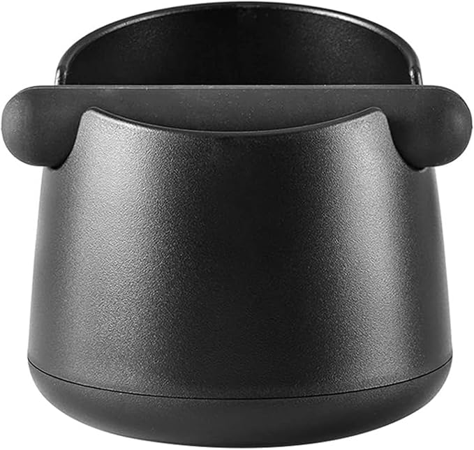 Coffee Knock Box Shock-Absorbent Durable Barista Style Knock Box With Removable Knock Bar and Non-Slip Base Gift (4.7 x 5.3 Inch-Black)