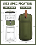 Load image into Gallery viewer, ZENS Modern Glass Infuser Teapot, Smart One Touch Tea Maker for Loose Tea Diffusers with Insulated Mug and Portable Case, Enchanted Teapot Alternatives for Tea Lover Gifts