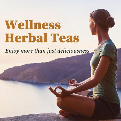 FullChea - Lemon Ginger Tea Bags, 50 Teabags - Pleasantly Spicy & Warming - Non-GMO - Caffeine-free - Support Healthy Digestion & Boost Immunity