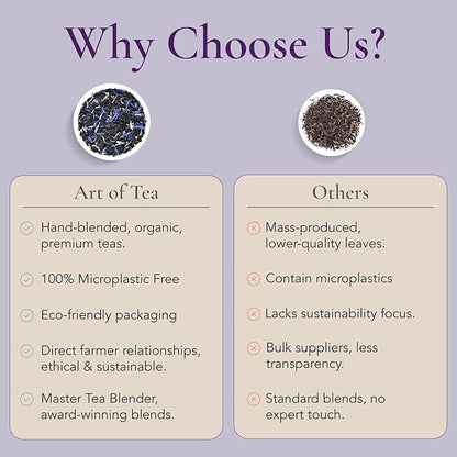 Art of Tea | Organic Earl Grey Crème Tea| 50 Eco Friendly Assorted Tea Bags