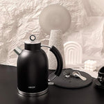 Load image into Gallery viewer, ASCOT Electric Kettle, Electric Tea Kettle Hot Water Kettle Stainless Steel Kettle 1.6L 1500W Retro Tea Heater &amp; Boiling Water, Auto Shut-Off and Boil-Dry Protection (Black)