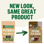 Load image into Gallery viewer, FGO Organic Pu'erh Tea, 100 Count, Eco-Conscious Black Tea Bags, Resealable Bag, Packaging May Vary (Pack of 1)