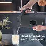 Load image into Gallery viewer, 1.5L Electric Kettle Stainless Steel, Double Wall Cool Touch Teapot, Fast Boil,5 Temperature Control, LED Display, Auto Shut-Off, BPA-Free,Keep Warm Function, Ideal for Tea &amp; Coffee,Gray