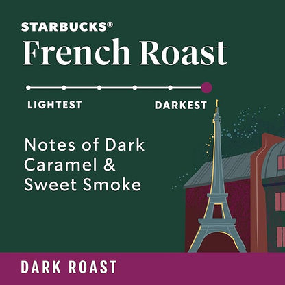 Starbucks Whole Bean Coffee, Dark Roast Coffee, French Roast, 100% Arabica, 1 bag (18 oz)