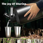 Load image into Gallery viewer, 1.5 Gallon Water Bottle Insulated(Cold for 48 Hrs),BPA Free&amp;Leak Proof,196oz Stainless Steel Water Jug,Big thermos,Large Water Bottle with Handle for Gym,Hiking,Camping&amp;Travel,Black