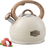 Load image into Gallery viewer, Tea Kettle Stovetop,2.7QT Stainless Steel Whistling Teapot for Stove Top Aesthetic,Portable Water Kettles Camping with Anti-hot Silicone Handle,Suitable for All Heat Sources,Milky White