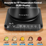 Load image into Gallery viewer, ECORELAX Gooseneck Electric Kettle, ±1℉ Temperature Control Pour Over Kettle for Coffee, Tea &amp; Water, Stainless Steel 1200 W Keep Warm OLED Display 1 L (Black)