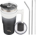 Load image into Gallery viewer, 20 oz Tumbler with Handle and 2 Straw 2 Lid, Insulated Water Bottle Stainless Steel Vacuum Cup Reusable Travel Mug,Day Night