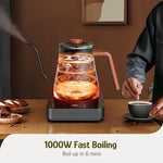 Load image into Gallery viewer, Hazel Quinn Gooseneck Electric Kettle - 0.8L / 27oz, Precise Temperature Control, 4-Hour Keep Warm, 1000W Fast Boil, 304 Stainless Steel Interior, Ideal for Coffee &amp; Tea - Black