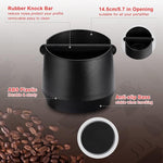 Load image into Gallery viewer, Espresso Knock Box - 5.8 Inch Coffee Knock Box Espresso, Shock-absorbent espresso grounds knock box with Removable Knock Bar and Non-Slip Base for easy coffee ground disposal(Round)