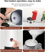 Load image into Gallery viewer, Electric Milk Frother, 230ml Electric Milk Frother Full Automatic Milk Frother Hot Cold Milk Foamer Frother for Cappuccinos Macchiato(American plug, voltage: 110-120V)