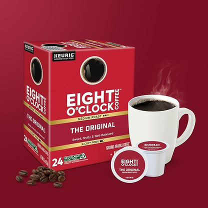 Eight O'Clock Coffee The Original Keurig Single-Serve K-Cup Pods, Medium Roast Coffee, 96 Count (4 Packs of 24)