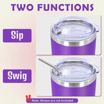 Load image into Gallery viewer, 20oz Tumbler Bulk Stainless Steel Tumbler Cup with Lid Vacuum Insulated Double Wall Travel Mug, Durable Powder Coated Travel Coffee Tumbler Mug for Hot &amp; Cold Drinks, Purple,12 Pack