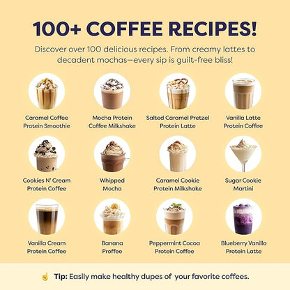 Tiramisu Protein Iced Coffee - Premium Whey Protein & Instant Iced Coffees - 100% Natural Cold Brew- Zero Artificial Flavors & Sweeteners, 80 mg Caffeine Per Serving, No Added Sugar, 20 Servings