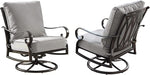 Load image into Gallery viewer, Oakland Living Aluminum Outdoor Swivel Club Finish with Thick Grey Polyester Cushions (Set of 2) Deep Seating Rocking Chairs, Antique Copper (AZRICA-2CHAIR-AC)