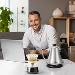 Load image into Gallery viewer, Mecity Electric Kettle Gooseneck Water Kettle Stainless Steel Tea Kettle Water Boiler Fast Heating, Auto Shut Off, 27 fl oz, 1000W, Stainless Steel