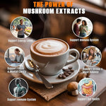 Load image into Gallery viewer, 10 in 1 Mushrooms Coffee(Lion's Mane, Cordyceps, Turkey Tail &amp; Other) Ashwagandha Magnesium Multivitamins, 2000mg Mushroom Instant Coffee Powder for Energy, Digestion, Immune Support, 30 Servings