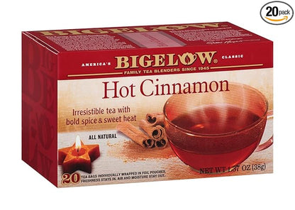 Bigelow, Hot Cinnamon Tea, 20 Count