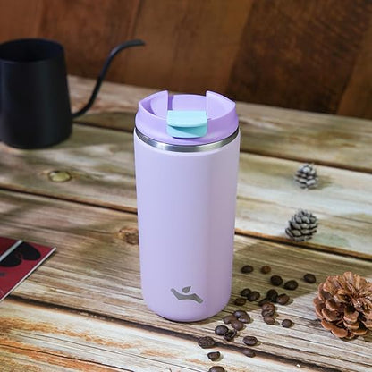 Tumbler with Lid, 16 oz Travel Coffee Mug Double Wall Vacuum Stainless Steel Thermal Metal Cup Insulated Water Bottle,Lavender