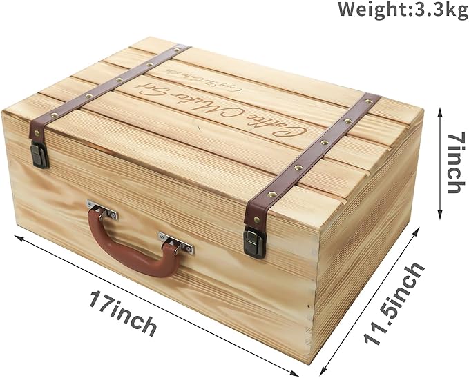 SOTECH Pour Over Manual Coffee Maker Set 2 Cup Coffee Dripper with Wooden Suitcase Coffee Kettle Scale Bean Grinder All In 1 Traveling Camping Hiking