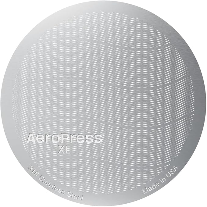 AeroPress XL Stainless Steel Reusable Filter, Metal Filter, Premium 316 Stainless Steel Filter for AeroPress XL Coffee Maker, Washable, Earth-Friendly, 1 Pack, 1 Filter