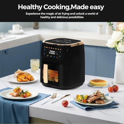 Panana Air Fryer, 8QT Large Capacity Air Fryer, Oilless Healty Cooker Airfryer Oven with 8 Presets, 1500W Air Fryers for Quick Meal, Home Use