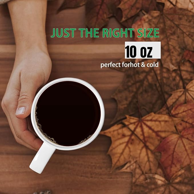 White Thin Over 45% Bone Content Fine Bone China Coffee Mugs 10 oz, Lightweight Porcelain Cups for Espresso Latte Mocha Cappuccino, Luxury Ceramic Tea Cup Set of 4, Dishwasher Microwave Freezer Safe