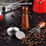 Load image into Gallery viewer, 53.5mm Espresso Accessories Kit,316 Stainless Steel WDT Tool Espresso,Dosing Funnel and Puck Screen Set，Espresso Distribution Tool,Espresso Coffee Stirrer for Barista