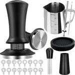 Load image into Gallery viewer, 22Pcs Espresso Accessories, 51mm Espresso Tamper Kit, Espresso Machine Accessories Set with Coffee Tamper, WDT Tool, Tamper Mat, Coffee Stirrer, Frothing Pitcher, Latte Art Pen, 16 Coffee Stencils