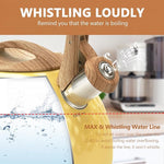 Load image into Gallery viewer, harriet Tea Kettle, Tea Pot for Stovetop, 2.5QT Whistling Kettle with 5-Layers bottom, Food Grade Stainless Steel Kettles with Hot-Resistant Handle Gas Electric Applicable, Yellow