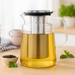 Load image into Gallery viewer, Aquach Glass Teapot with Removable Infuser - 74oz Borosilicate Tea Pot for Stovetop &amp; Cold Brew, Stainless Steel Filter for Loose Leaf/Iced Tea
