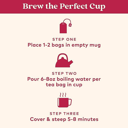 ORGANIC INDIA Tulsi Cinnamon Rose Tea - Tulsi Rose Tea Bags, Cinnamon Tea Bags w/Holy Basil, Chamomile, Caffeine Free - 18 Infusion Bags, 3 Pack