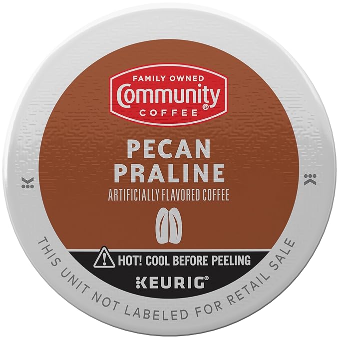 Community Coffee Pecan Praline Medium Roast Single Serve Keurig K-Cup Pods 32 ct Box