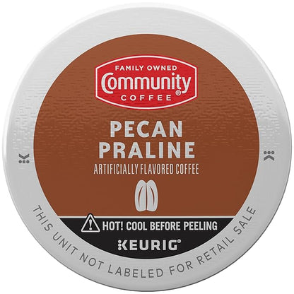 Community Coffee Pecan Praline Medium Roast Single Serve Keurig K-Cup Pods 32 ct Box