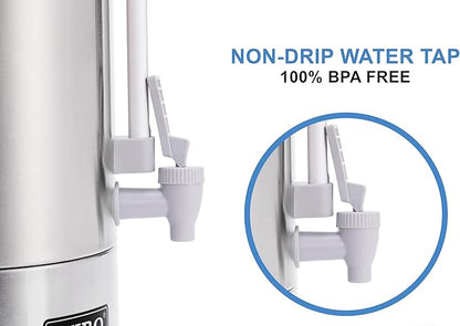 SYBO SR-CP-50B Commercial Grade Stainless Steel Percolate Coffee Maker Hot Water Urn for Catering, 50-Cup 8 L, Grey