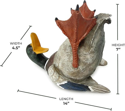 Rivers Edge Products 750ml Wine Bottle Holder - Hand-Painted Poly Resin Animal Kitchen Decor - Unique, Rustic Home Decor for Countertop and Bar - Wine Accessories for Wine Lovers