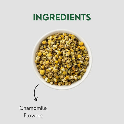 Tealeaf & Co. Pure Chamomile Herbal Tea - Organic Chamomile Tea Bags Blended with Fresh Herbs - Contains Low Caffeine - Gluten Free - 100 Teabags (7.055oz/200gm)