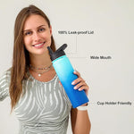 Load image into Gallery viewer, mininoo 24 oz Insulated Water Bottle with Straw Lid, Stainless Steel Double Wall Vacuum, Leak Proof, BPA Free, Keep Cold for 24H &amp; Hot for 12H(Pacific Dream)