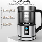 Load image into Gallery viewer, Secura Milk Frother, Electric Milk Steamer Stainless Steel, 8.4oz/250ml Automatic Hot and Cold Foam Maker and Milk Warmer for Latte, Cappuccinos, Macchiato, 120V