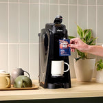 Load image into Gallery viewer, Flavia Aroma Brewer Bundle with 84 Freshpacks and 1 Merchandiser - Coffee Machine, Makes Coffee, Lattes, Tea, and other Hot or Iced Beverages with Single-Serve Freshpacks, Multiple Brew Sizes, Black