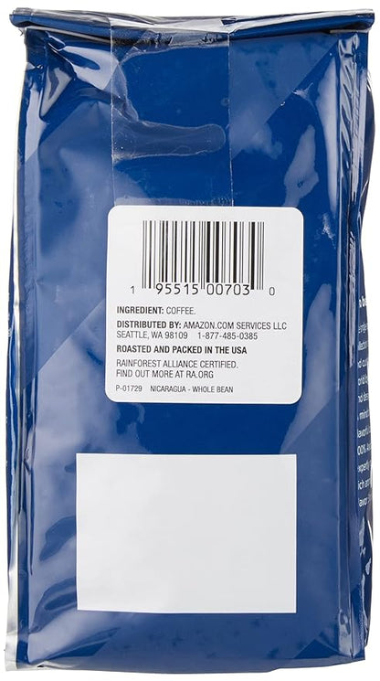 AmazonFresh Direct Trade Nicaragua Whole Bean Coffee, Medium Roast, 12 Ounce (Pack of 2)