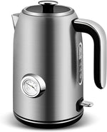 Load image into Gallery viewer, Pukomc Electric Kettle,1.7L Stainless Steel Electric tea kettle with Temperature Gauge, Fast Boiling, Auto Shut - off, BPA - Free, Boil - Dry Protection, (Silver)