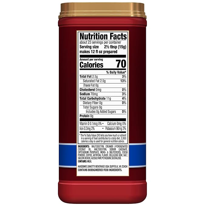 Hills Bros. Cappuccino Mix – Rich, Frothy Coffeehouse-Tasting Instant Drink Mix – Quick & Easy Preparation – Perfect for Hot & Iced Drinks & Creaming Coffee – Sugar-Free French Vanilla, 1 Pack of 12oz