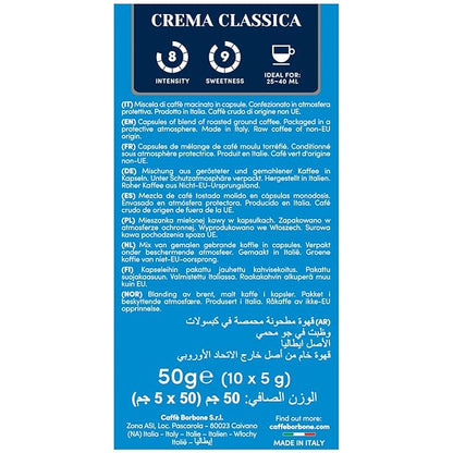 Caffe Borbone Aluminum Coffee Pods Compatible with Nespresso Original Machines, Crema Classica, Medium Roast, Rich and Velvety, Genuine Italian Coffee - NOT compatible with Vertuo - 100 Count