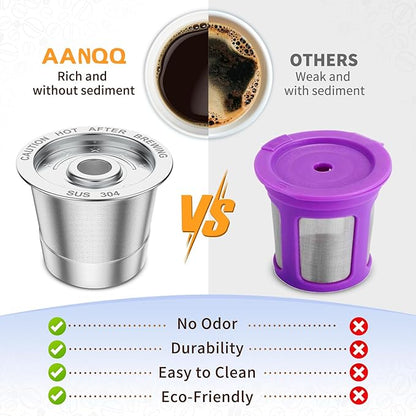 2 Pack K Cup Reusable Coffee Pods for Keurig: Stainless Steel Refillable K Cup - Reusable Coffee Filter for Keurig 1.0 Coffee Maker, Permanent, Eco-Friendly, BPA-Free